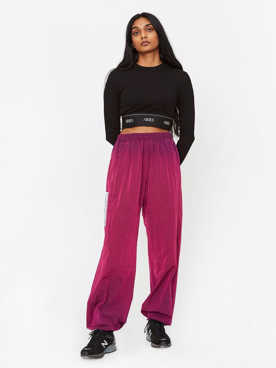 Aries Aries Rib Crop Top - Black - Black