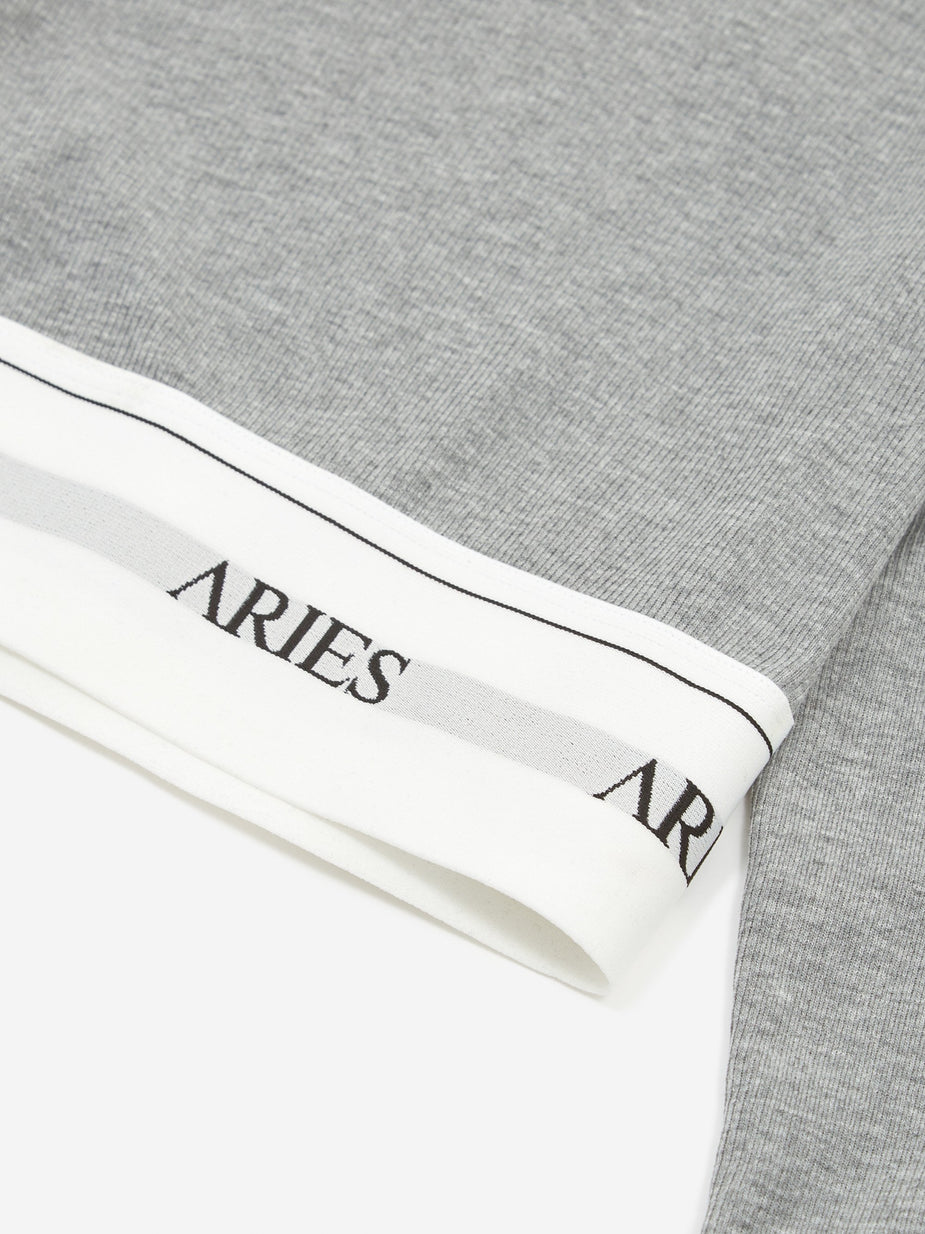Aries Aries Rib Crop Top - Grey Marl - Grey