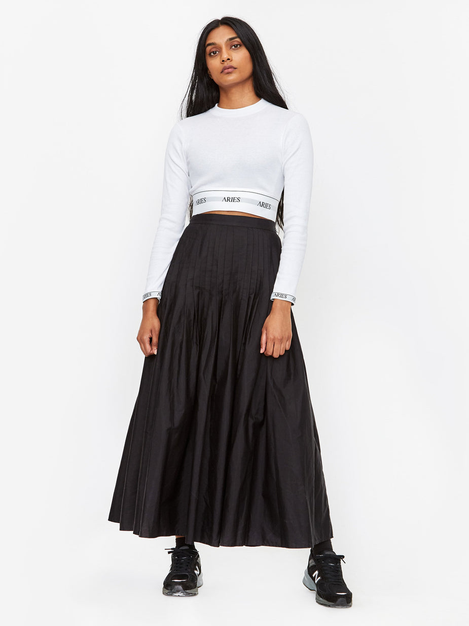 Aries Aries Rib Crop Top - White - White