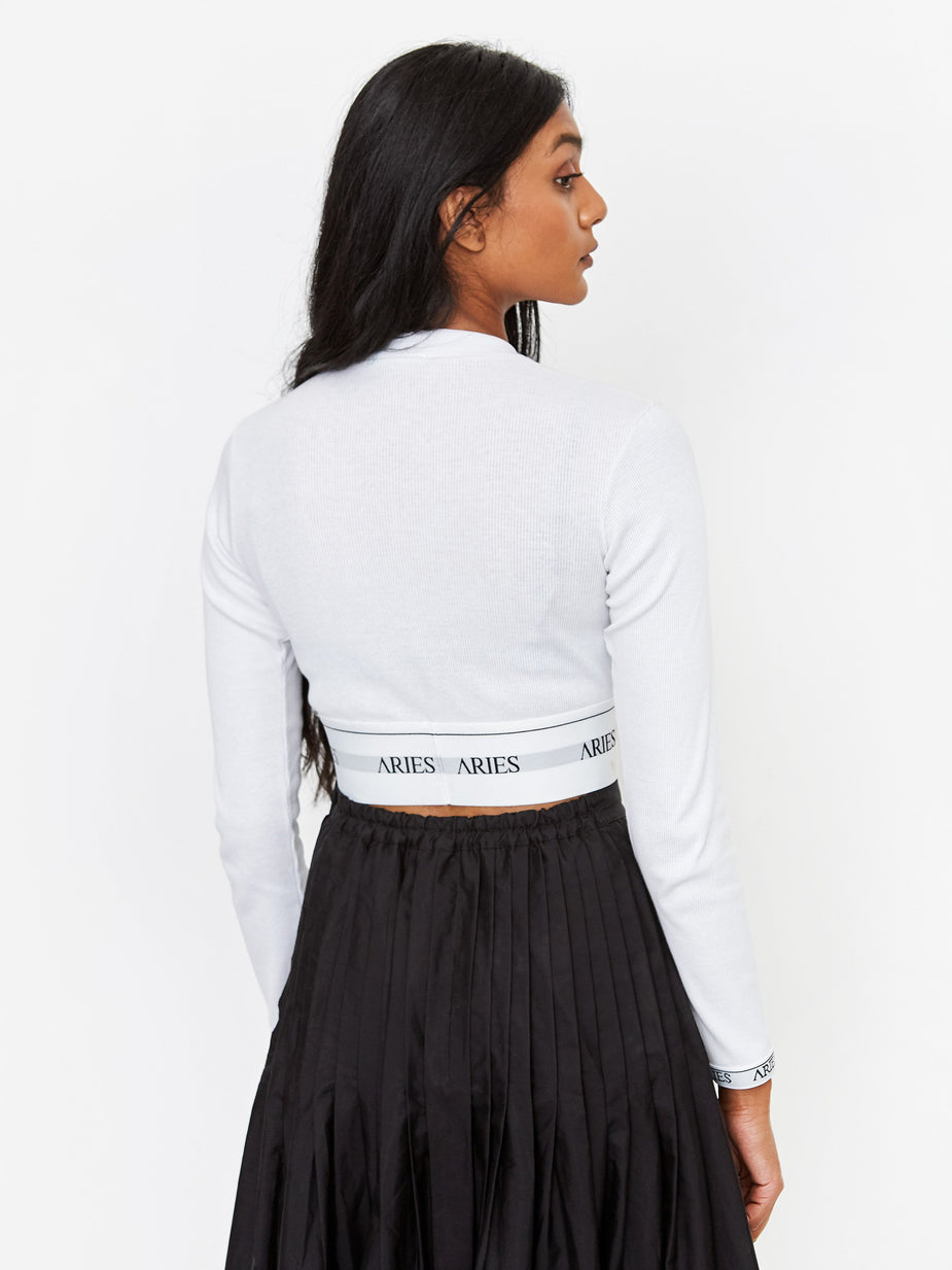Aries Aries Rib Crop Top - White - White