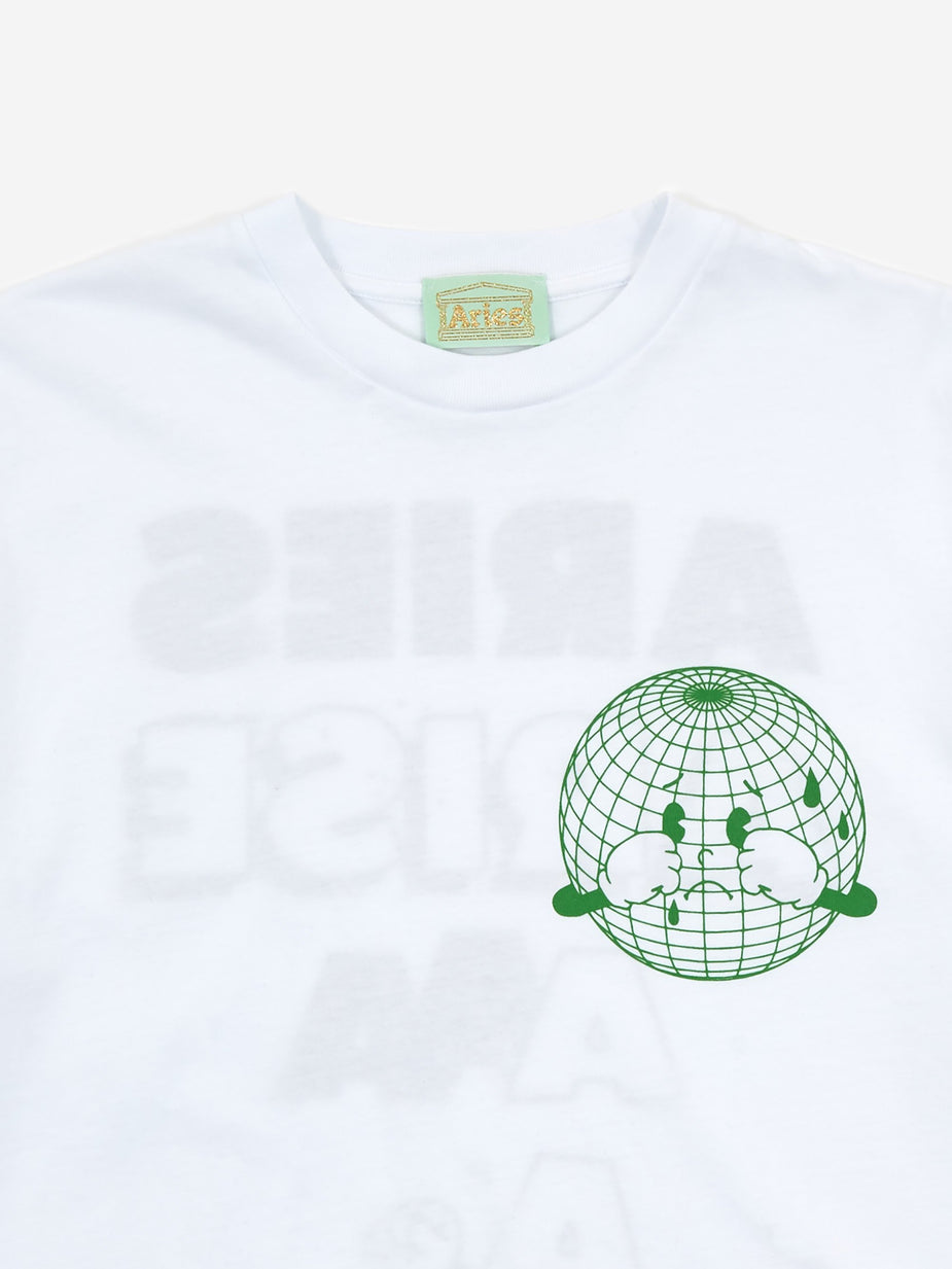 Aries Aries Sad Planet Shortsleeve T-Shirt - White - White