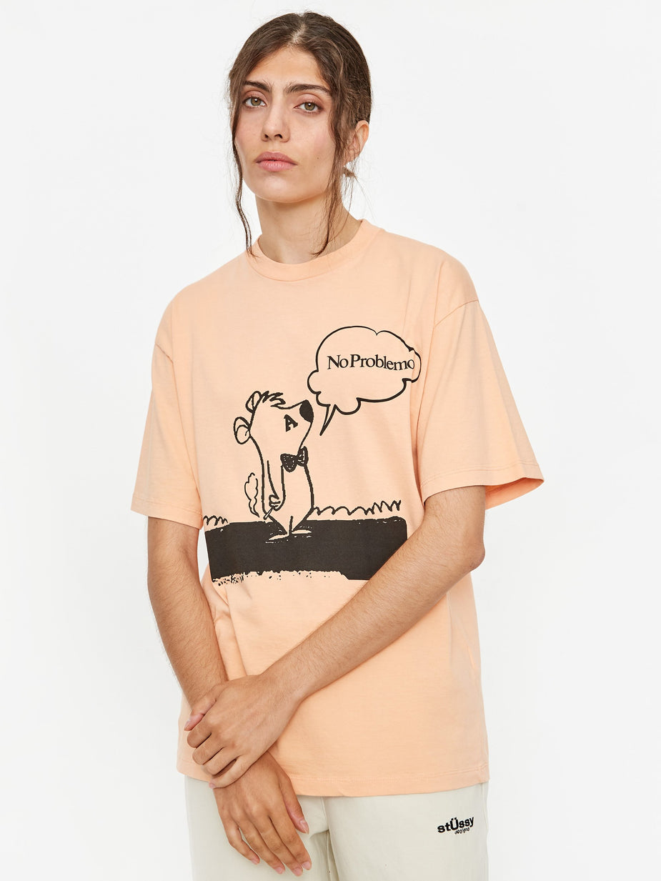 Aries Aries Stoner Bear Shortsleeve T-Shirt - Peach - Pink