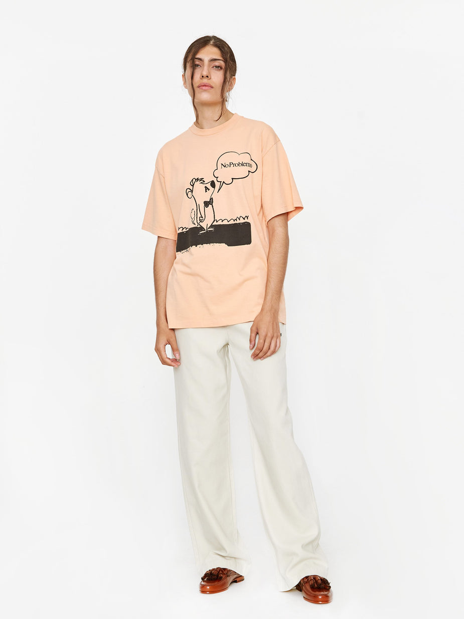 Aries Aries Stoner Bear Shortsleeve T-Shirt - Peach - Pink