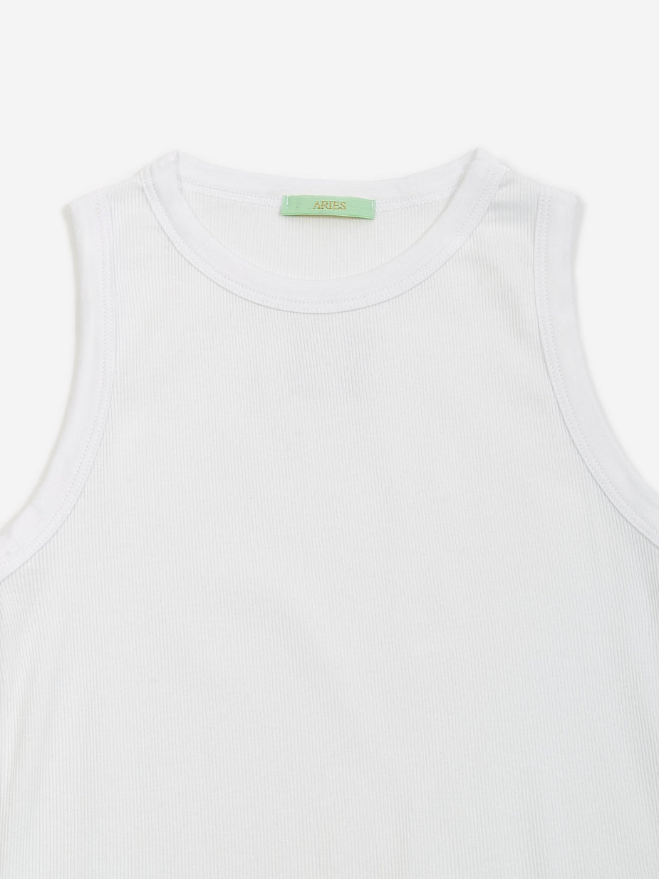 Aries Aries Rib Tank Vest - White - White