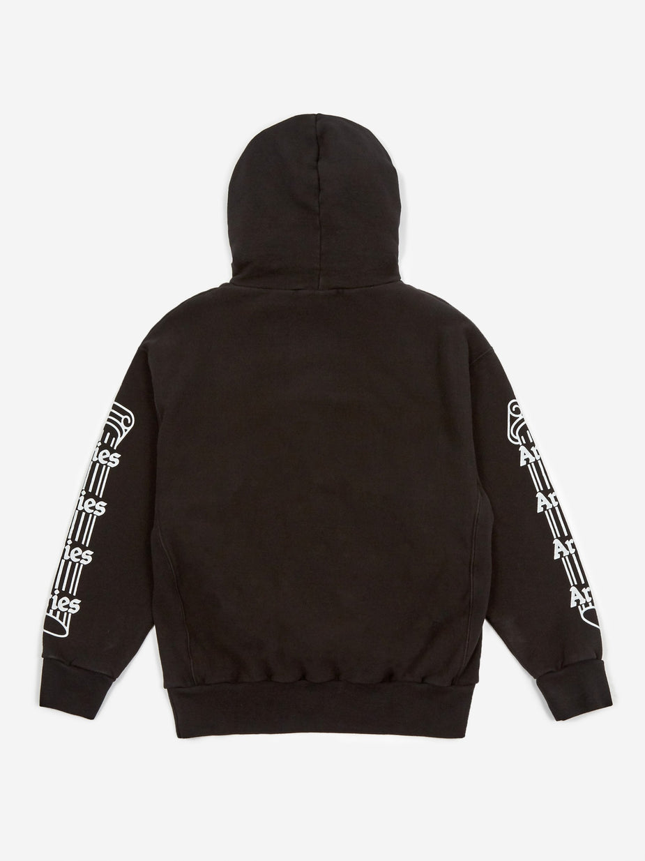 Aries Aries Temple Hooded Sweatshirt - Black - Black