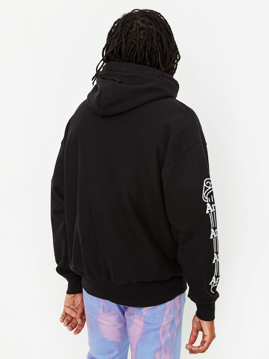 Aries Aries Temple Hooded Sweatshirt - Black - Black