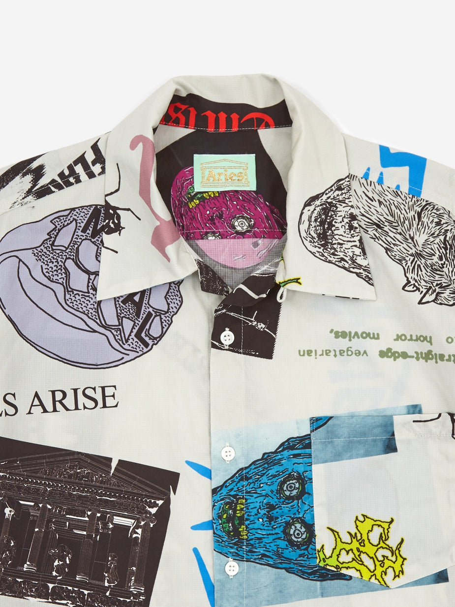Aries Aries Thrasher Hawaiian Shirt - White - White