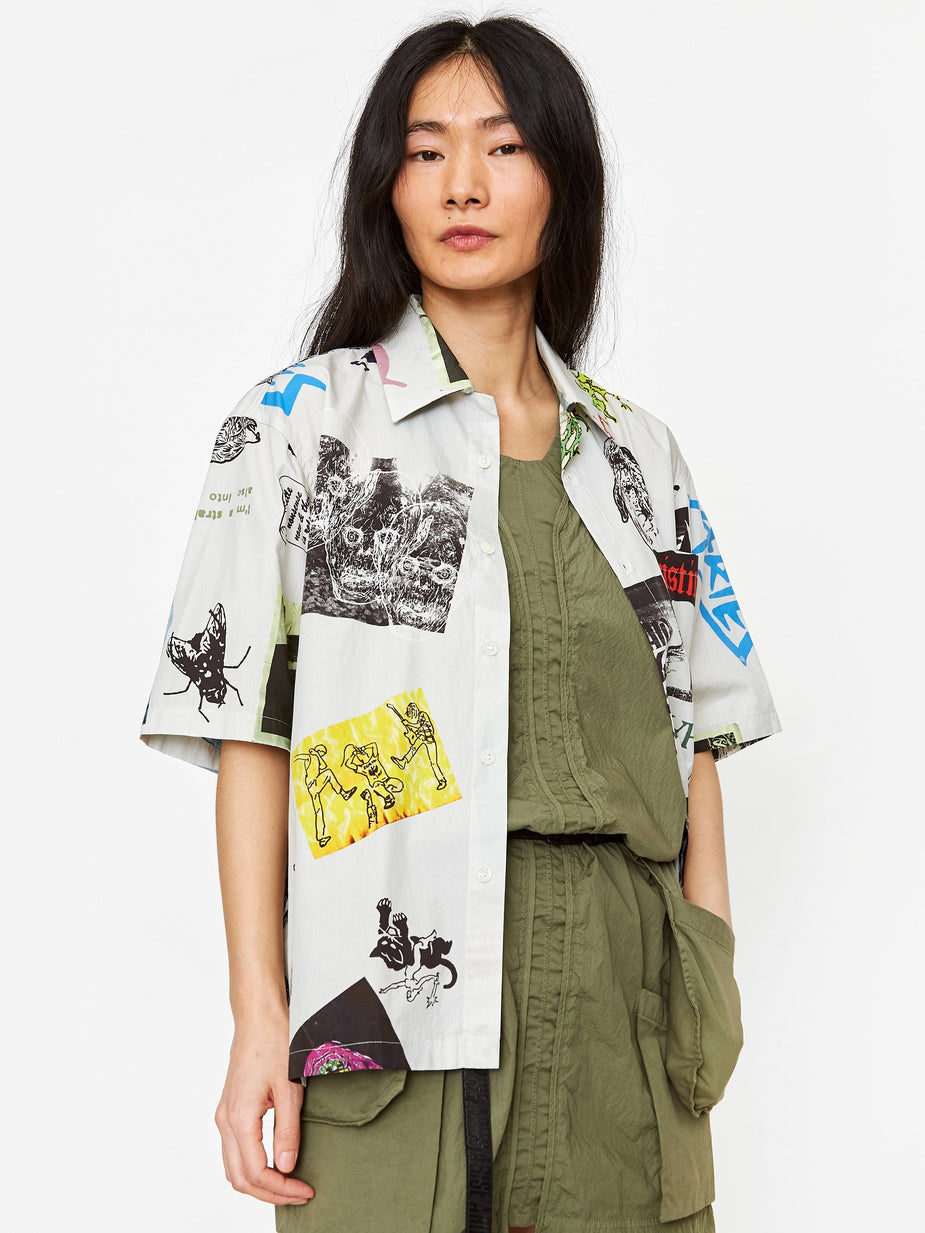 Aries Aries Thrasher Hawaiian Shirt - White - White