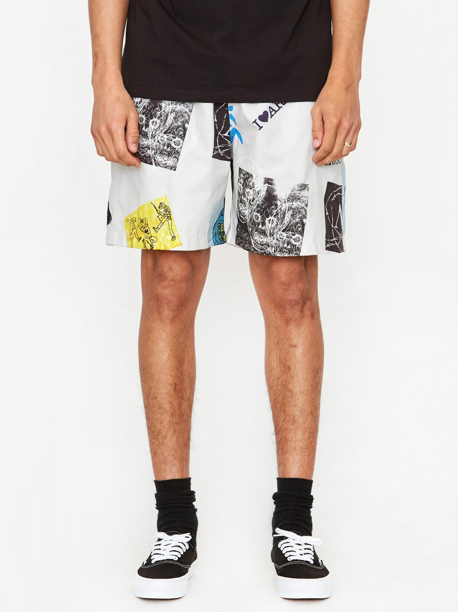 Aries Aries Thrasher Short - White - White