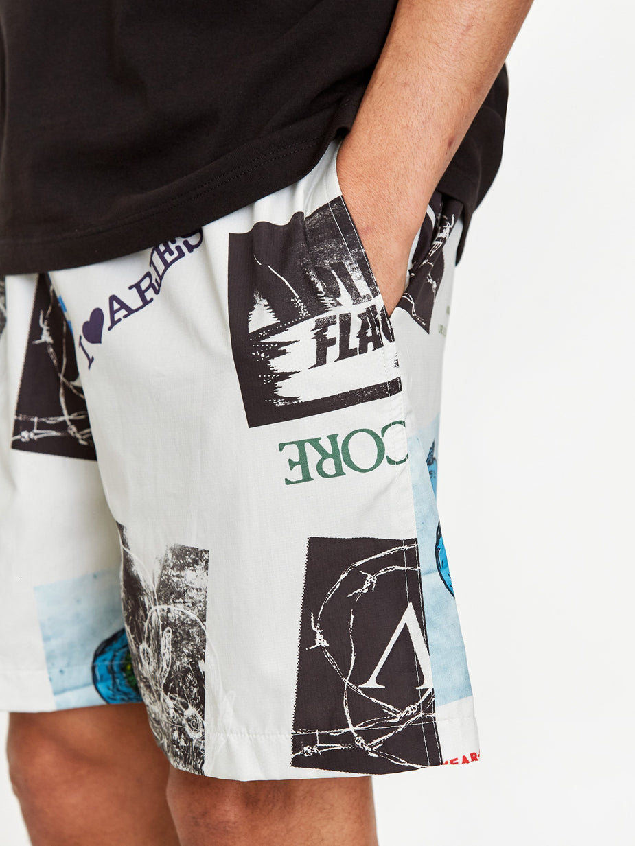 Aries Aries Thrasher Short - White - White