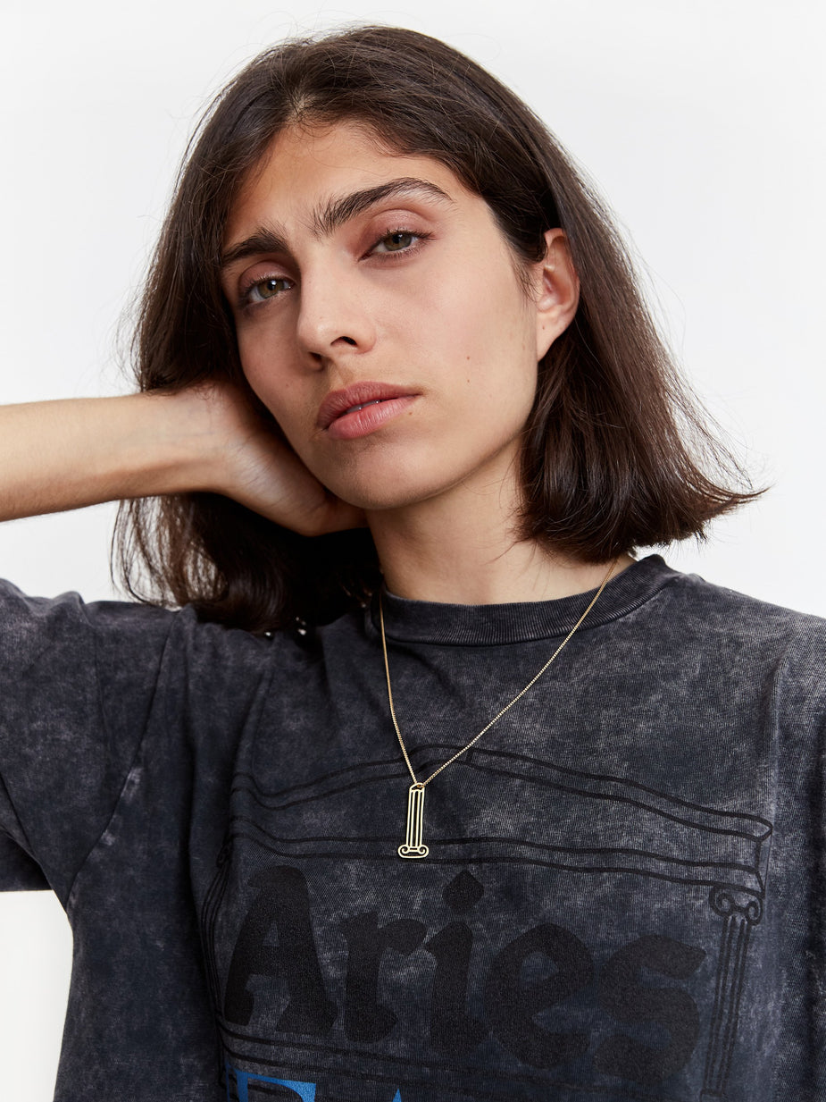 Aries Aries x Hillier Bartley Column Charm - 14k Gold Plated - Gold