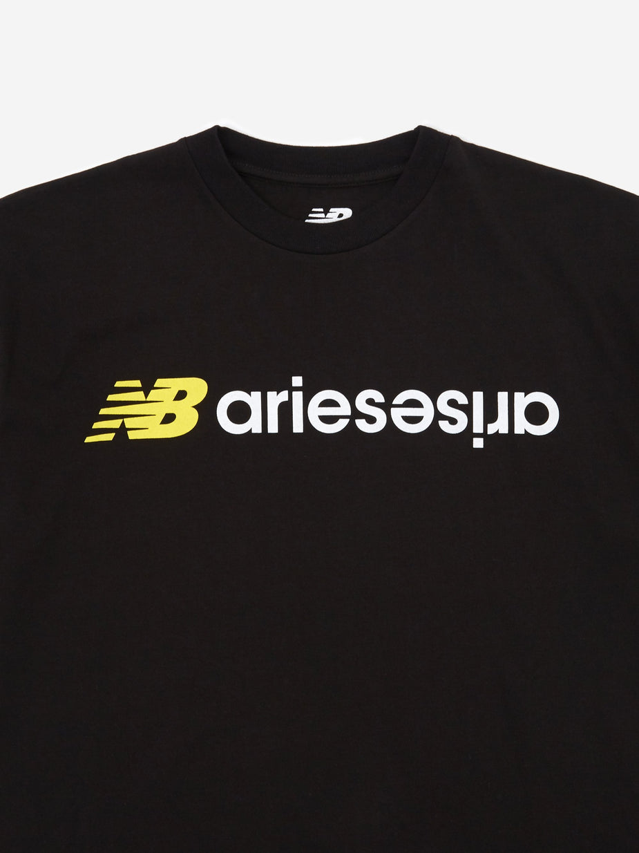 Aries Aries x New Balance AriesArise Shortsleeve T-Shirt - Black - Black