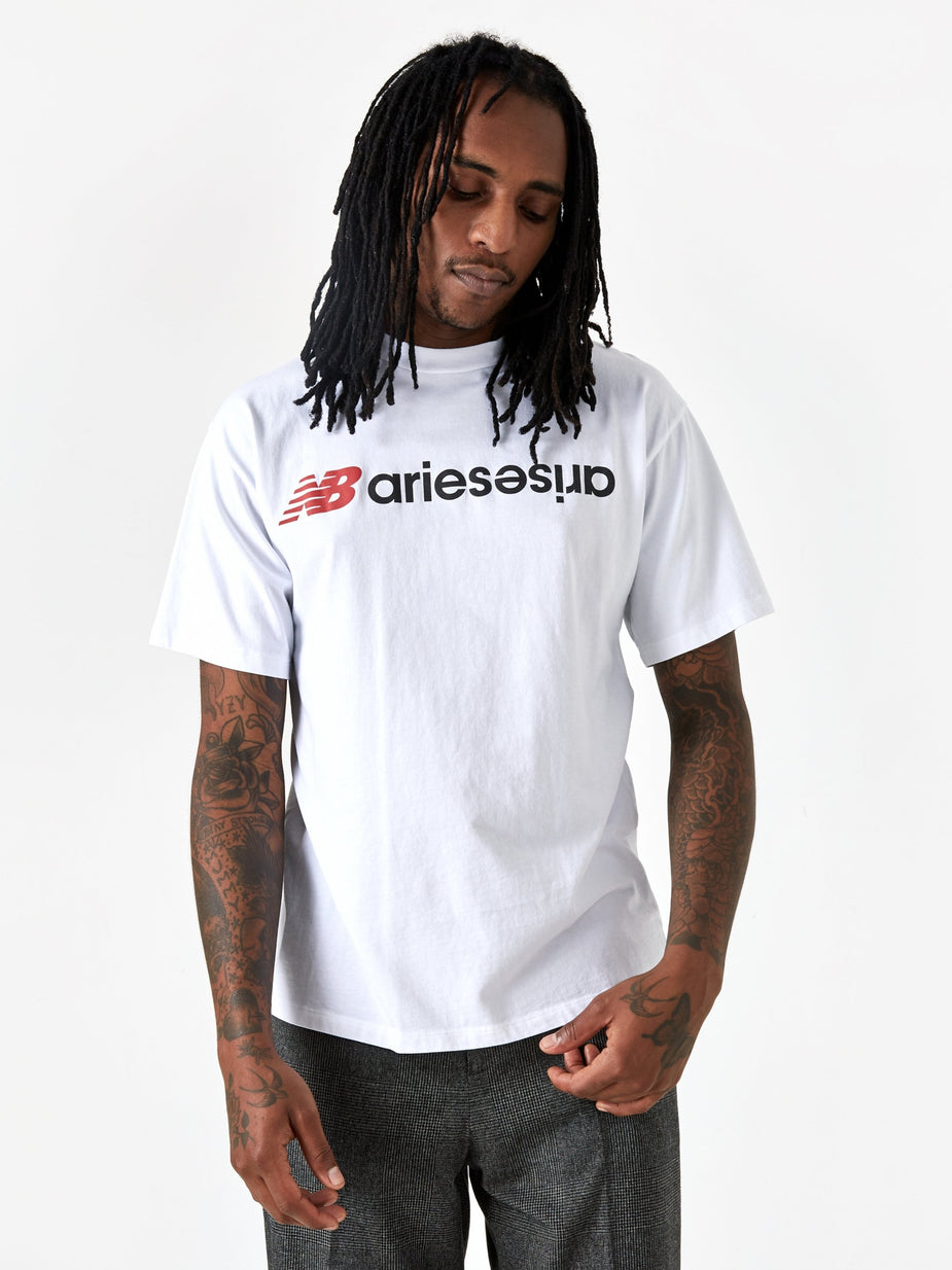Aries Aries x New Balance AriesArise Shortsleeve T-Shirt - White - White