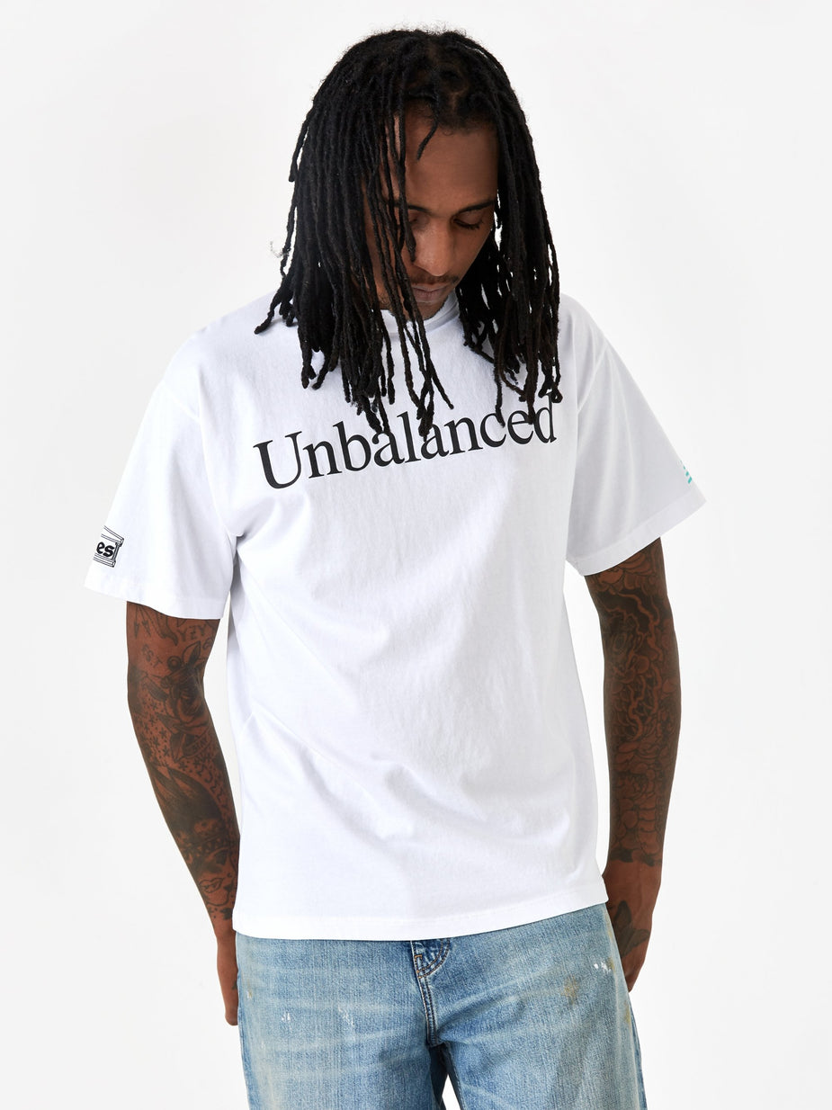 Aries Aries x New Balance Unbalanced Shortsleeve T-Shirt - White - White