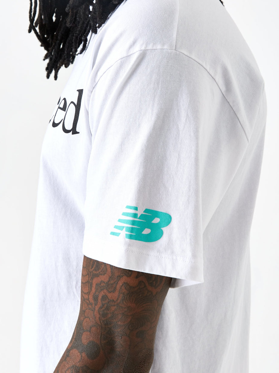 Aries Aries x New Balance Unbalanced Shortsleeve T-Shirt - White - White