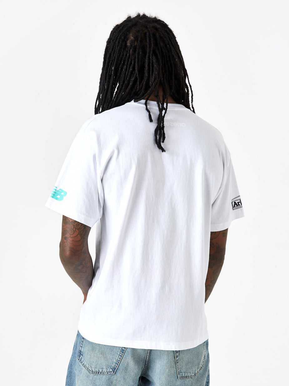 Aries Aries x New Balance Unbalanced Shortsleeve T-Shirt - White - White