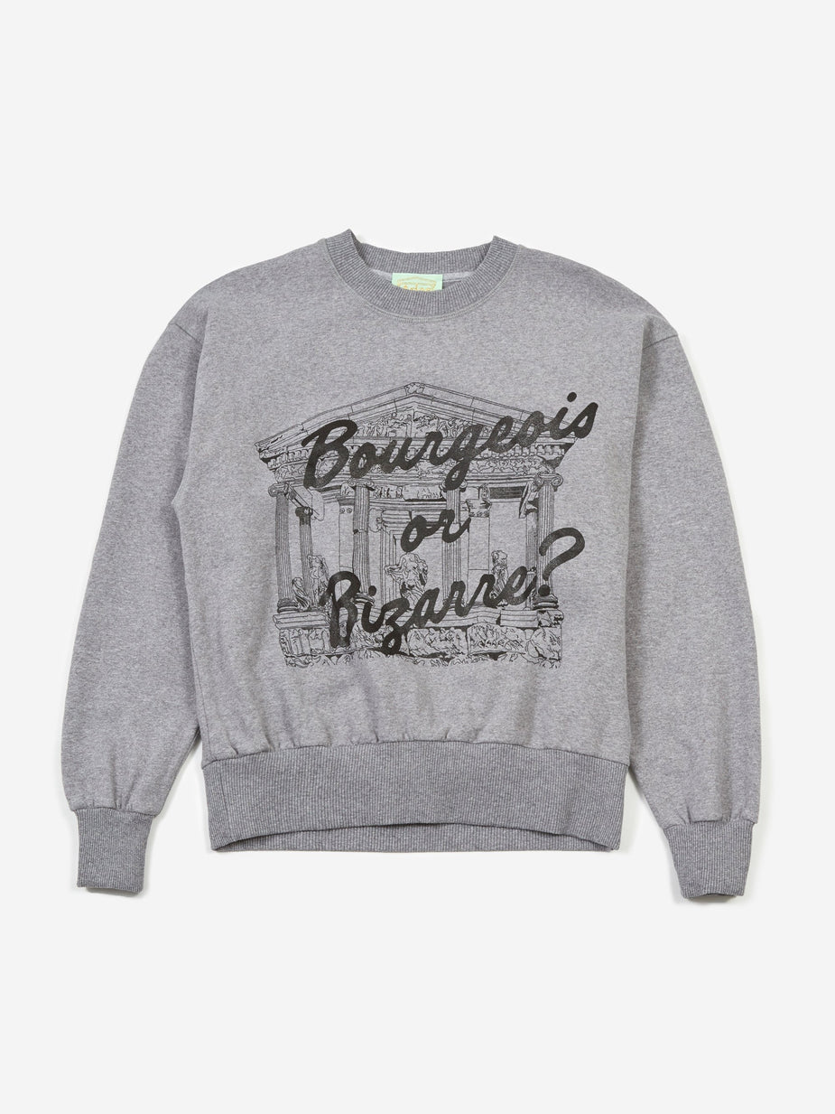 Aries Aries Bourgeois Temple Crewneck Sweatshirt - Grey Marl - Grey