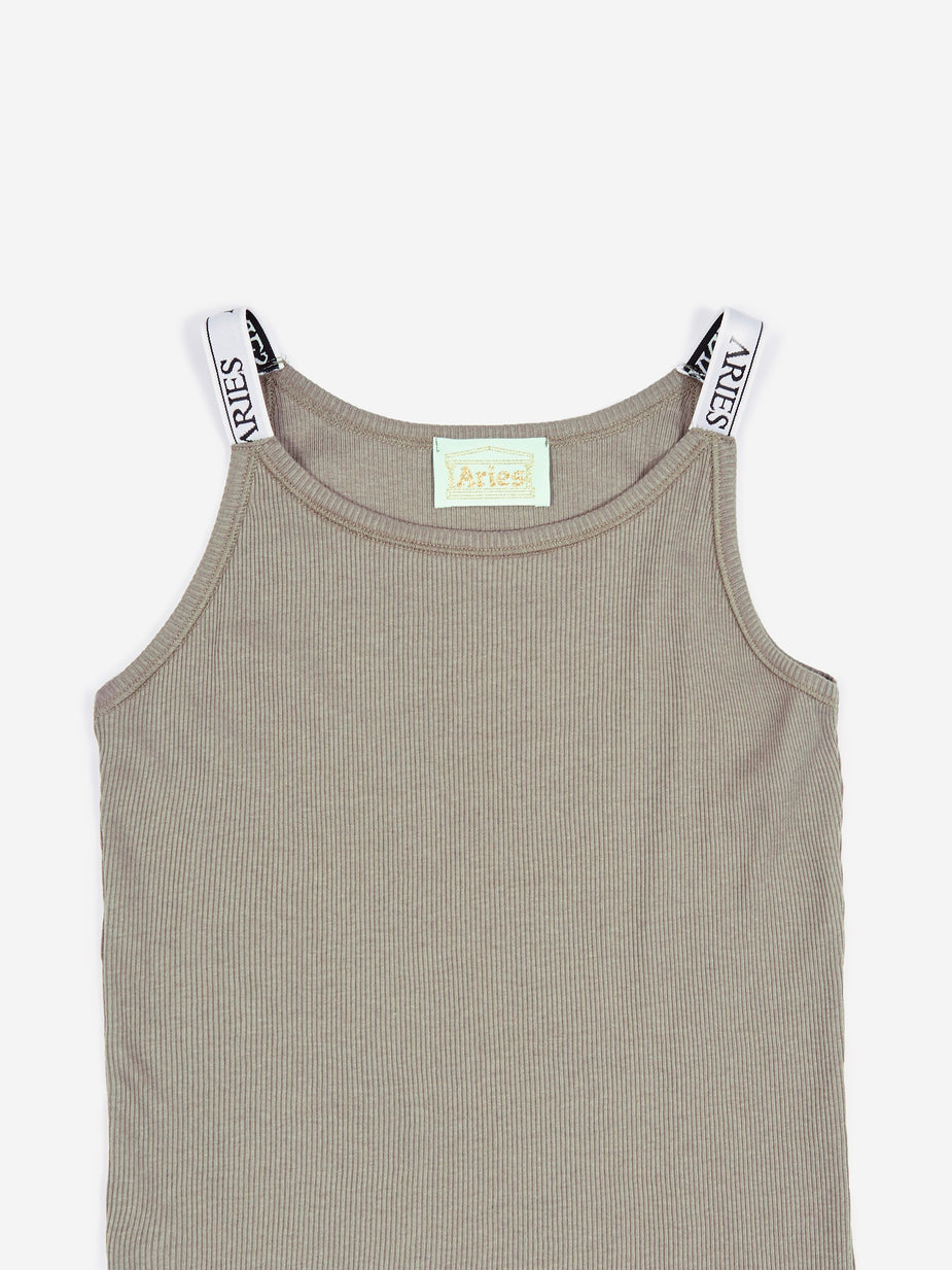 Aries Aries Rib Tank Vest - Khaki - Neutrals