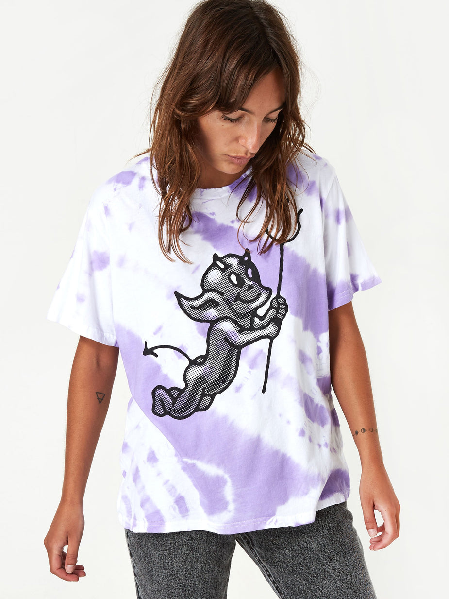 Ashley Williams Ashley Williams Cherub Devil Shortsleeve T-Shirt - Lilac Tie-Dye - Tie-Dye