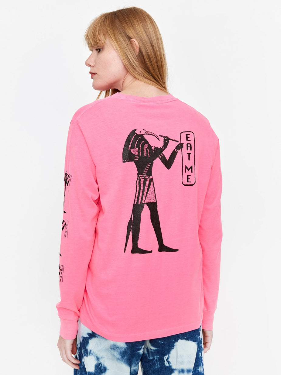 Ashley Williams Ashley Williams Eat Me Longsleeve T-Shirt - Pink/Black - Pink