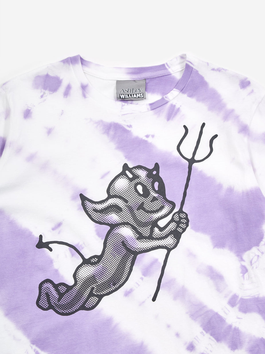 Ashley Williams Ashley Williams Cherub Devil Shortsleeve T-Shirt - Lilac Tie-Dye - Tie-Dye