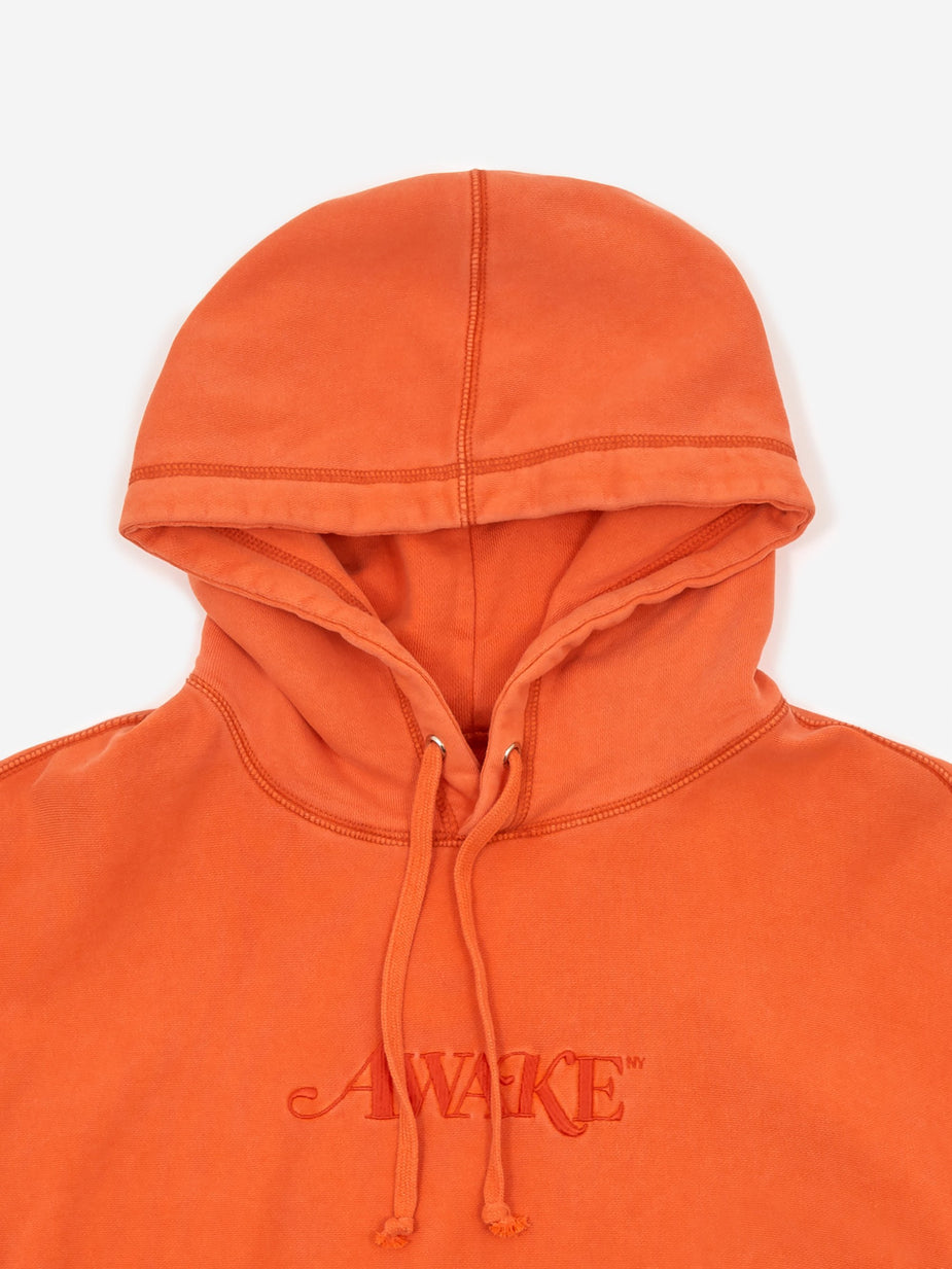 Awake NY Awake NY Classic Logo Embroidered Hoodie - Red Orange - Red