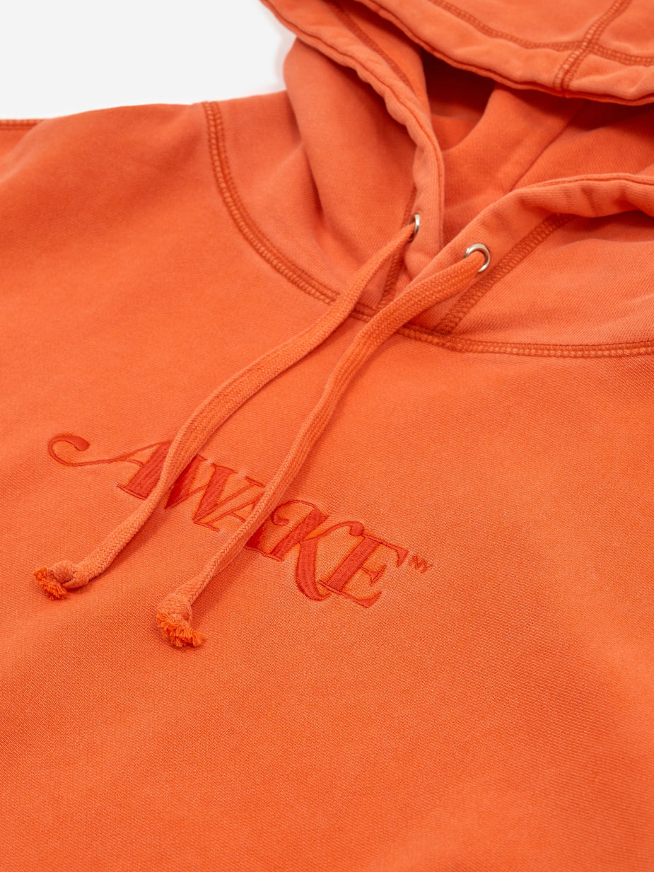 Awake NY Awake NY Classic Logo Embroidered Hoodie - Red Orange - Red
