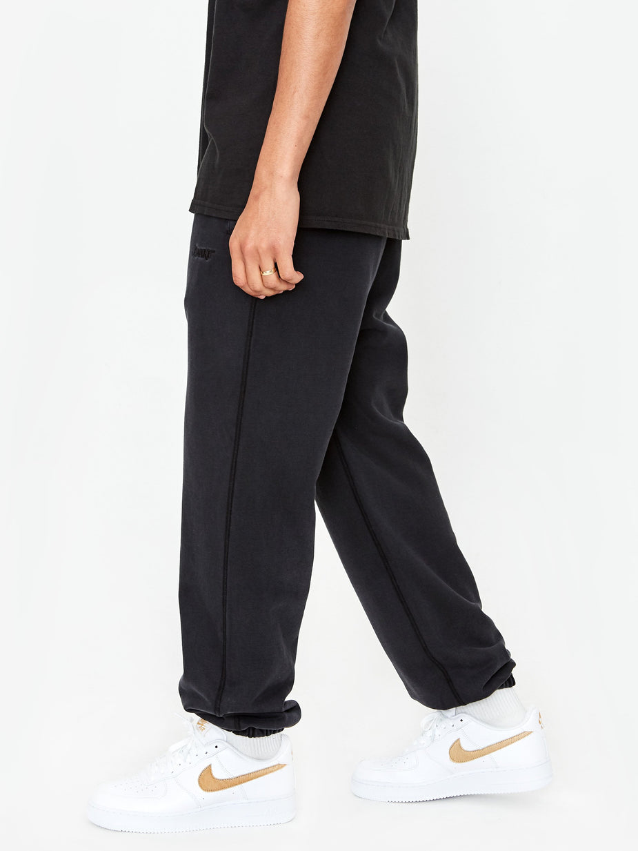 Awake NY Awake NY Classic Logo Embroidered Sweatpant - Washed Black - Black