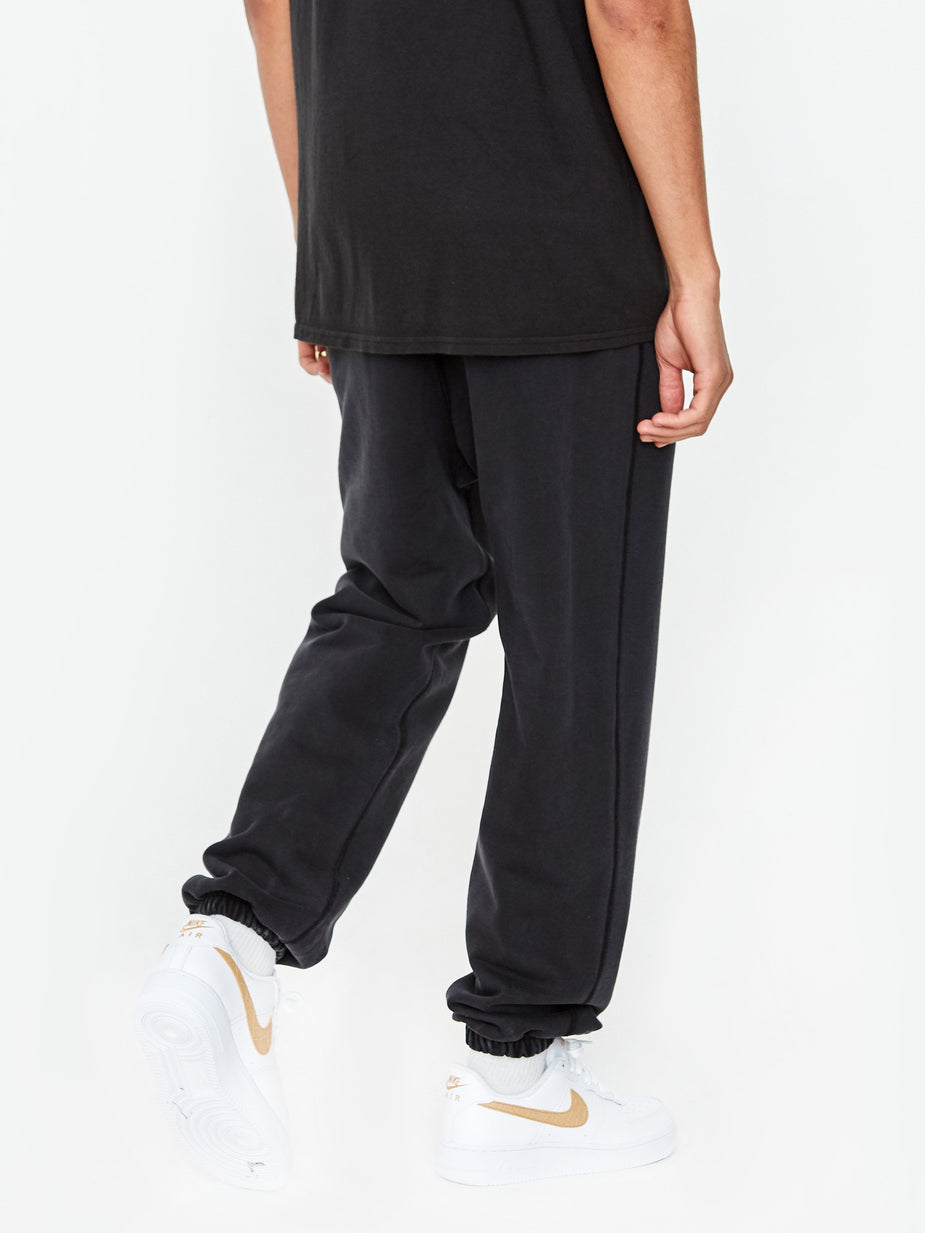 Awake NY Awake NY Classic Logo Embroidered Sweatpant - Washed Black - Black
