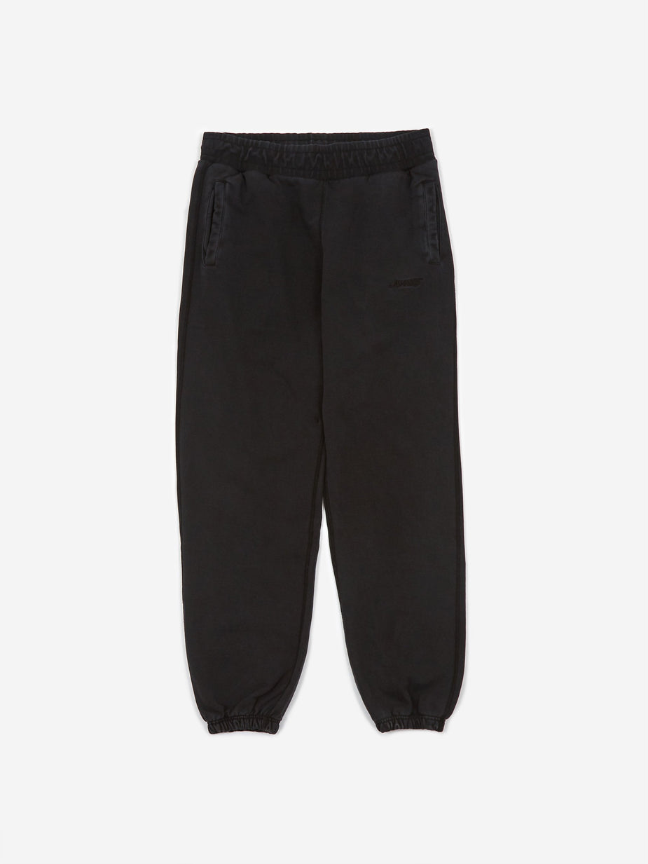 Awake NY Awake NY Classic Logo Embroidered Sweatpant - Washed Black - Black