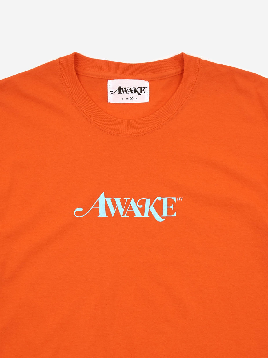 Awake NY Awake NY Classic Logo Shortsleeve T-Shirt - Red Orange - Red