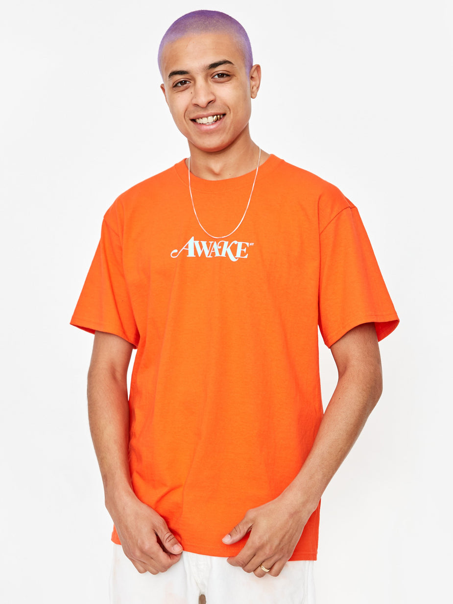 Awake NY Awake NY Classic Logo Shortsleeve T-Shirt - Red Orange - Red