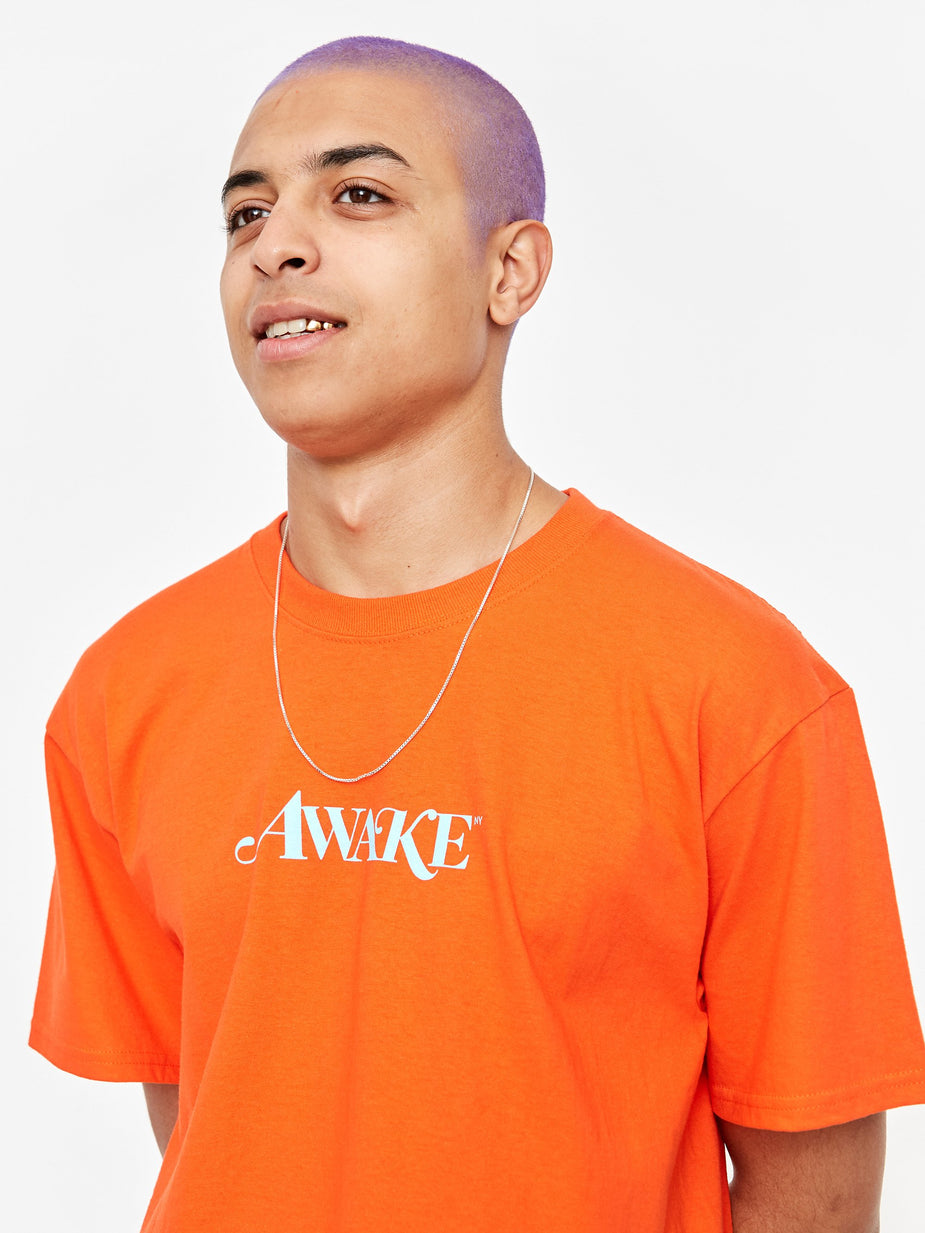 Awake NY Awake NY Classic Logo Shortsleeve T-Shirt - Red Orange - Red