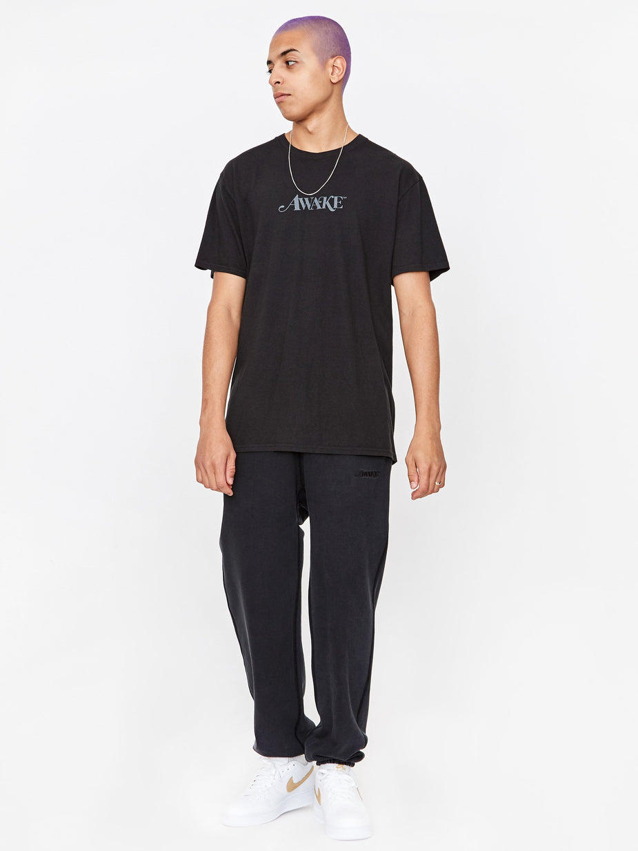 Awake NY Awake NY Classic Logo Shortsleeve T-Shirt - Washed Black - Black