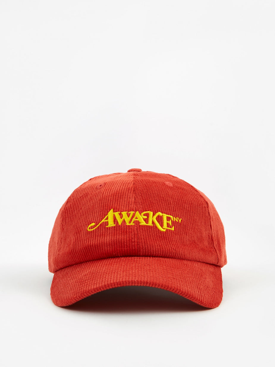 Awake NY Awake NY Corduroy Classic Logo Dad Hat - Orange - Orange