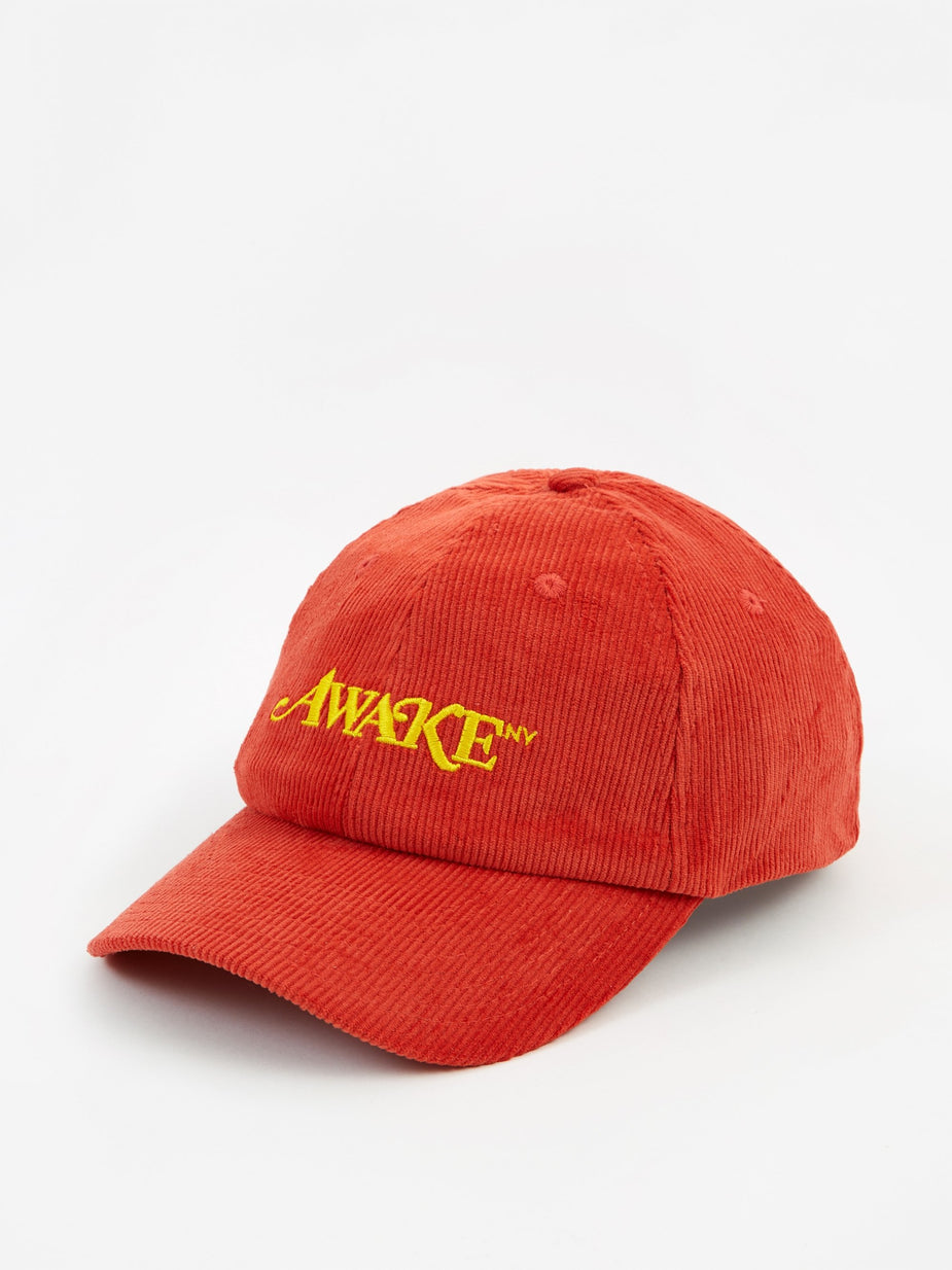 Awake NY Awake NY Corduroy Classic Logo Dad Hat - Orange - Orange