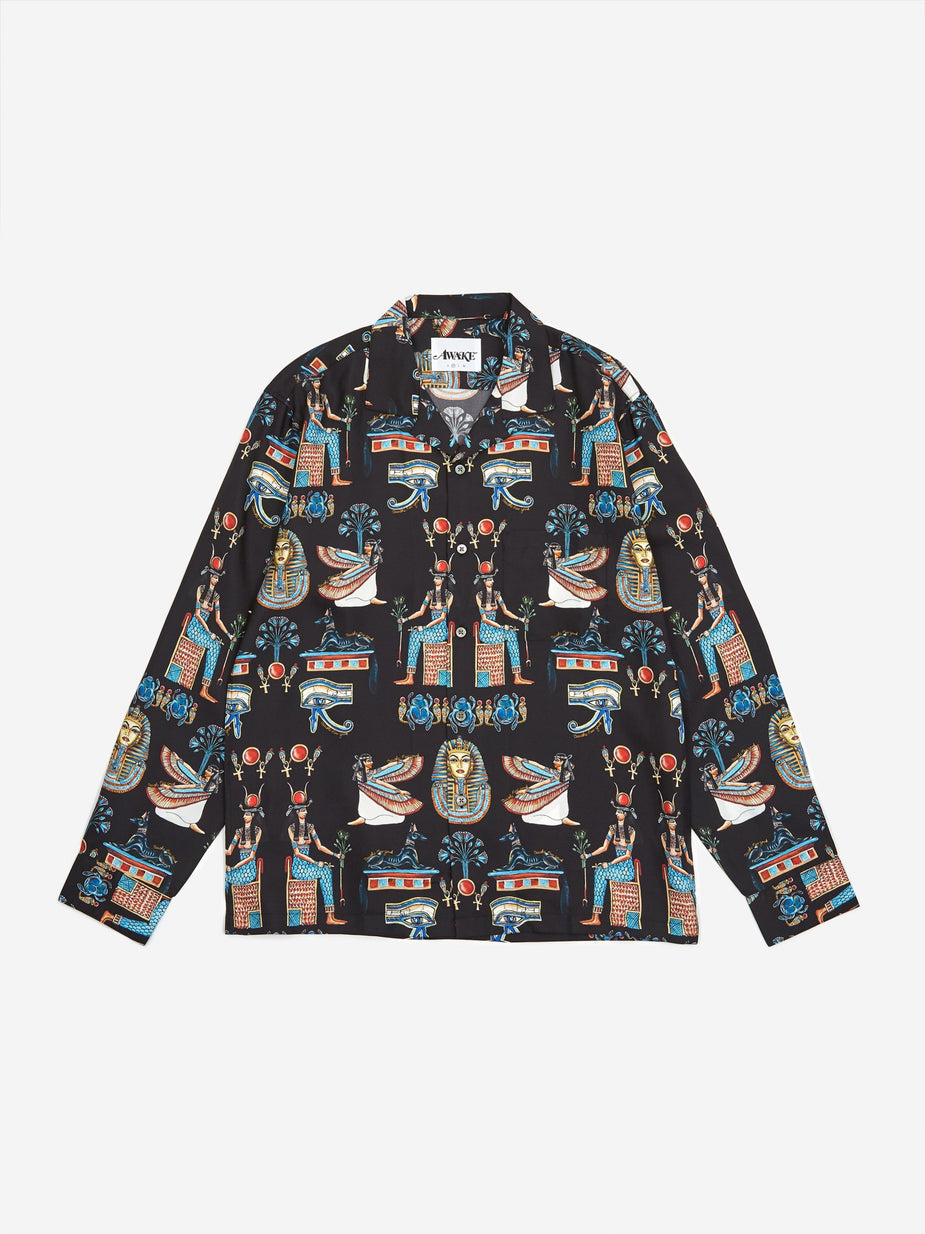 Awake NY Awake NY Egyptian Button Down Shirt - Black - Black