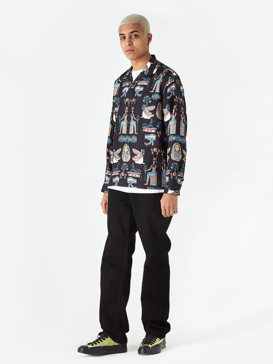 Awake NY Awake NY Egyptian Button Down Shirt - Black - Black