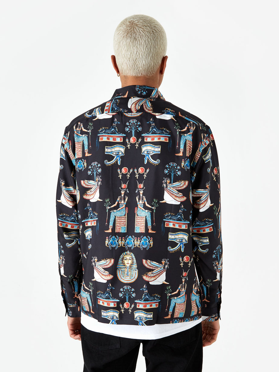 Awake NY Awake NY Egyptian Button Down Shirt - Black - Black