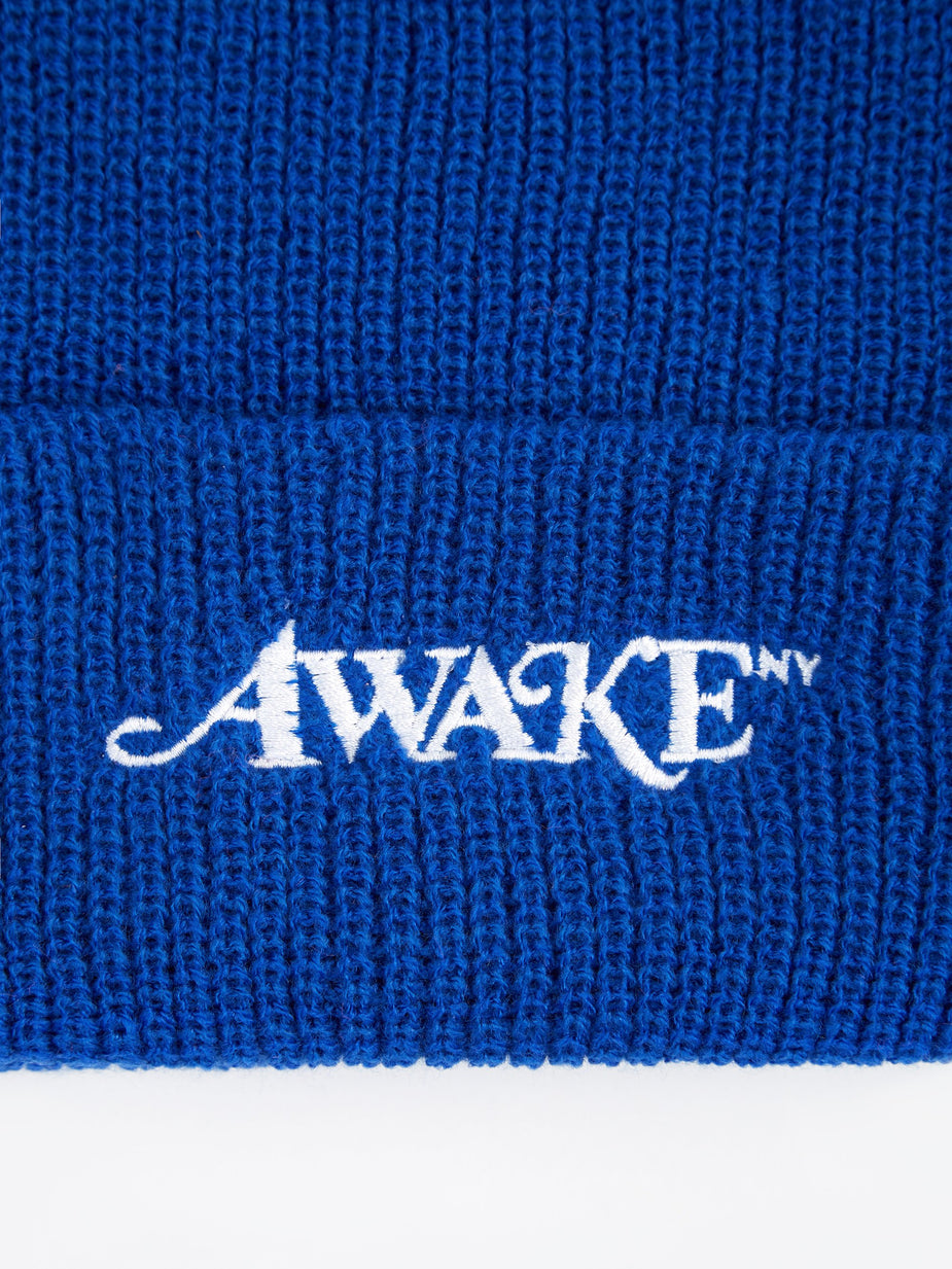 Awake NY Awake NY Loose Gauge Classic Logo Beanie - Blue - Blue
