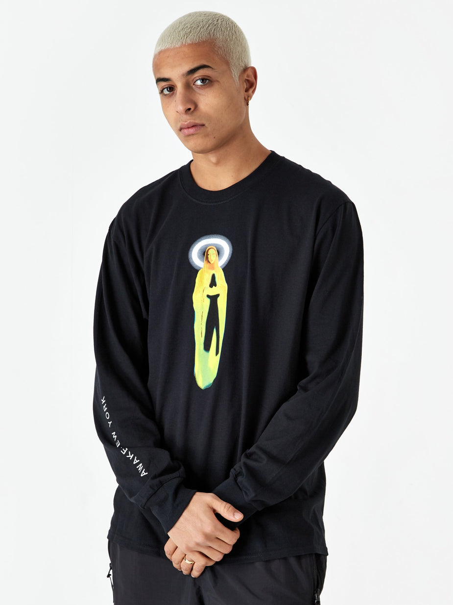 Awake NY Awake NY Mother Mary Longsleeve T-Shirt - Black - Black