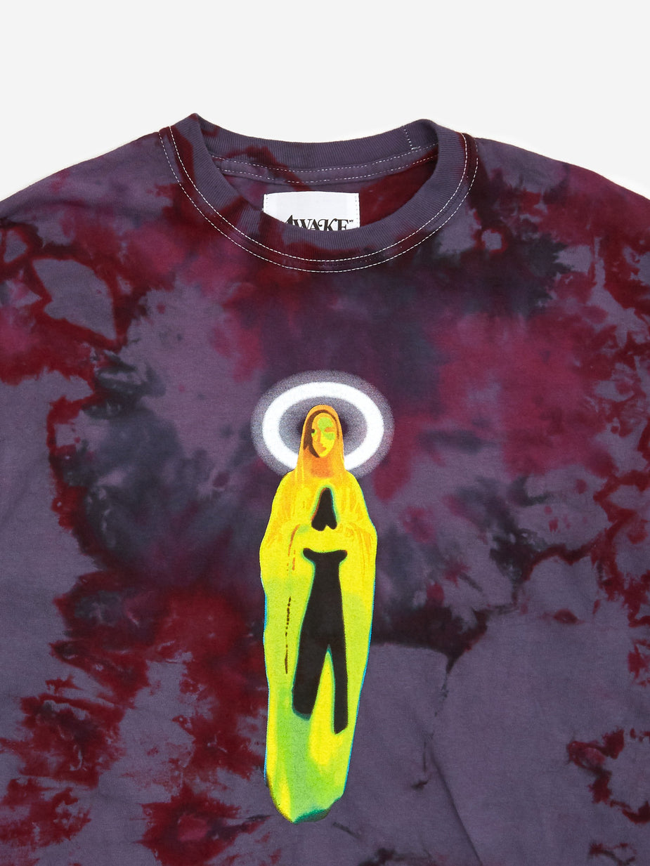 Awake NY Awake NY Mother Mary Longsleeve T-Shirt - Tie Dye Charcoal - Tie-Dye