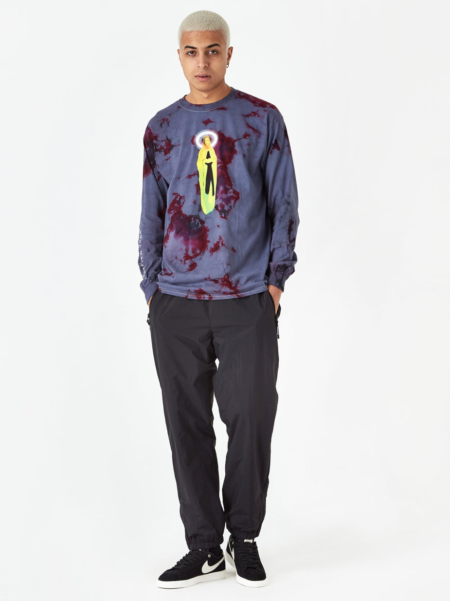 Awake NY Awake NY Mother Mary Longsleeve T-Shirt - Tie Dye Charcoal - Tie-Dye