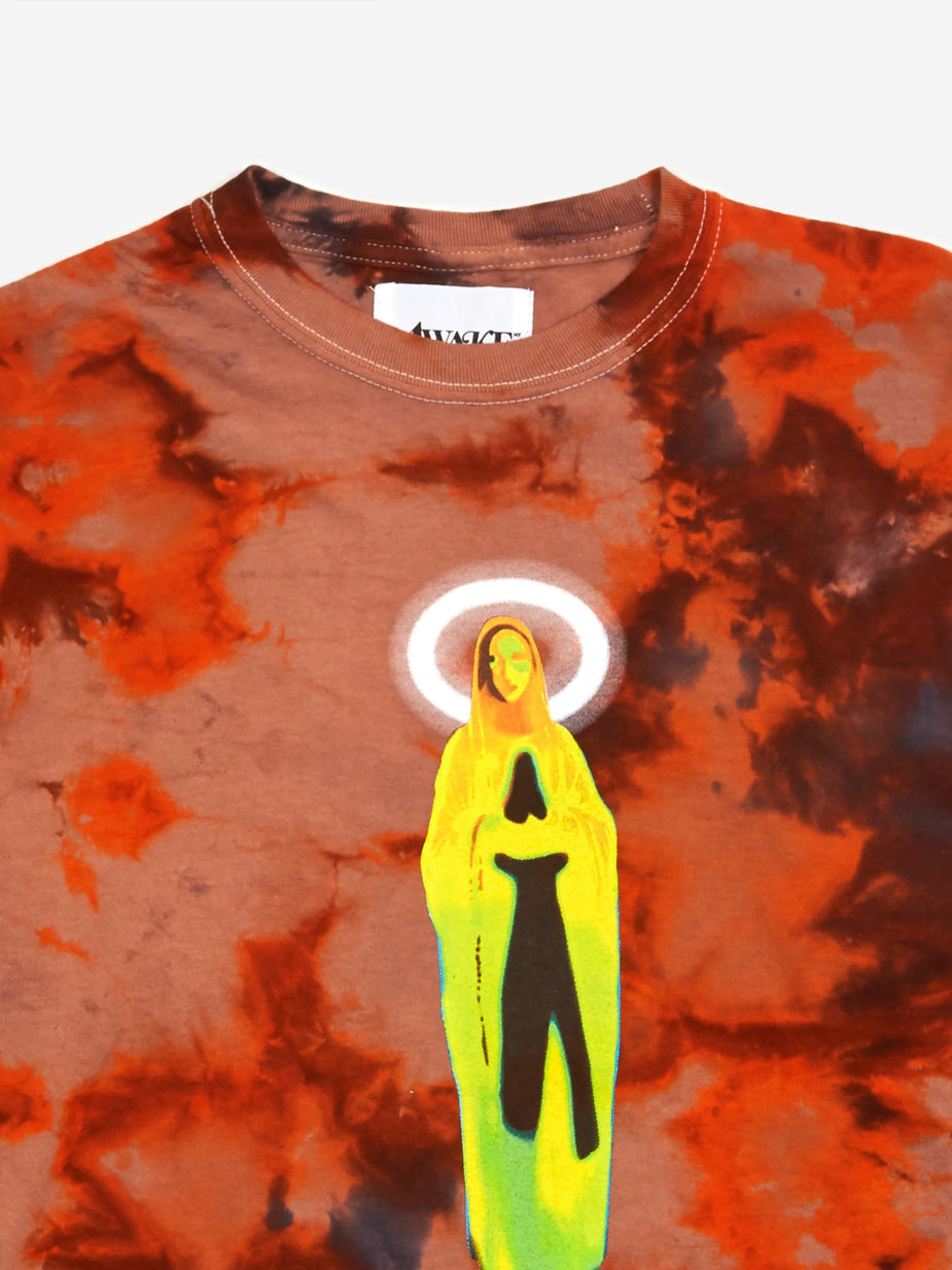 Awake NY Awake NY Mother Mary Longsleeve T-Shirt - Tie Dye Orange - Orange