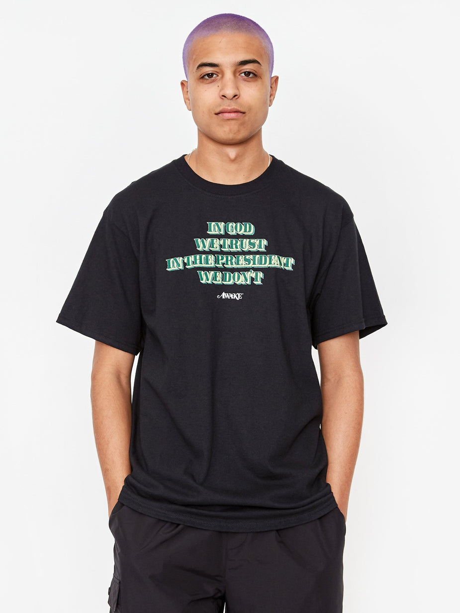 Awake NY Awake NY President Graphic Shortsleeve T-Shirt - Black - Black