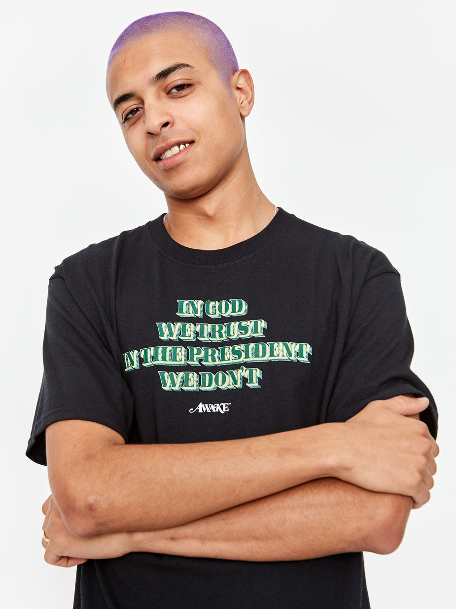 Awake NY Awake NY President Graphic Shortsleeve T-Shirt - Black - Black
