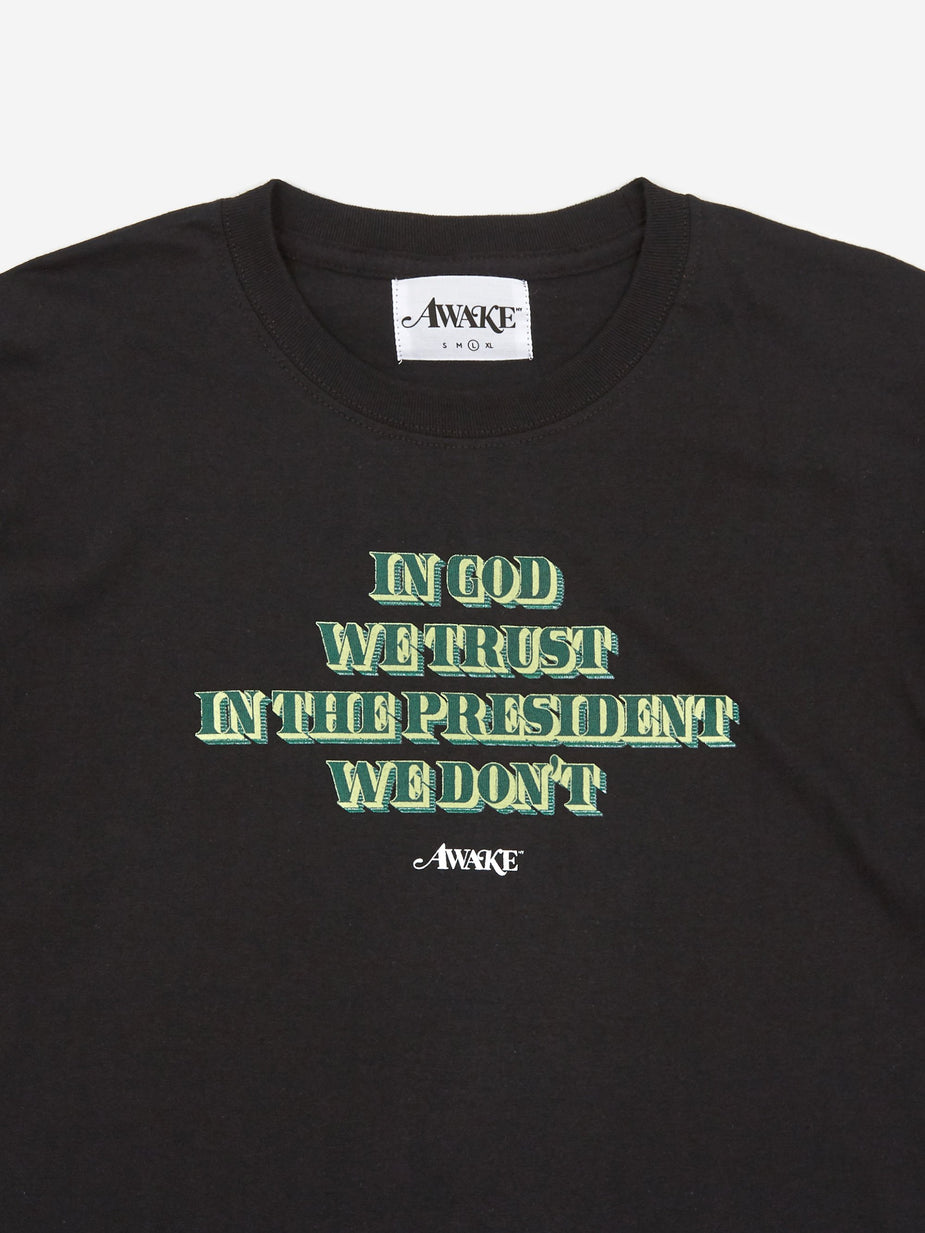 Awake NY Awake NY President Graphic Shortsleeve T-Shirt - Black - Black