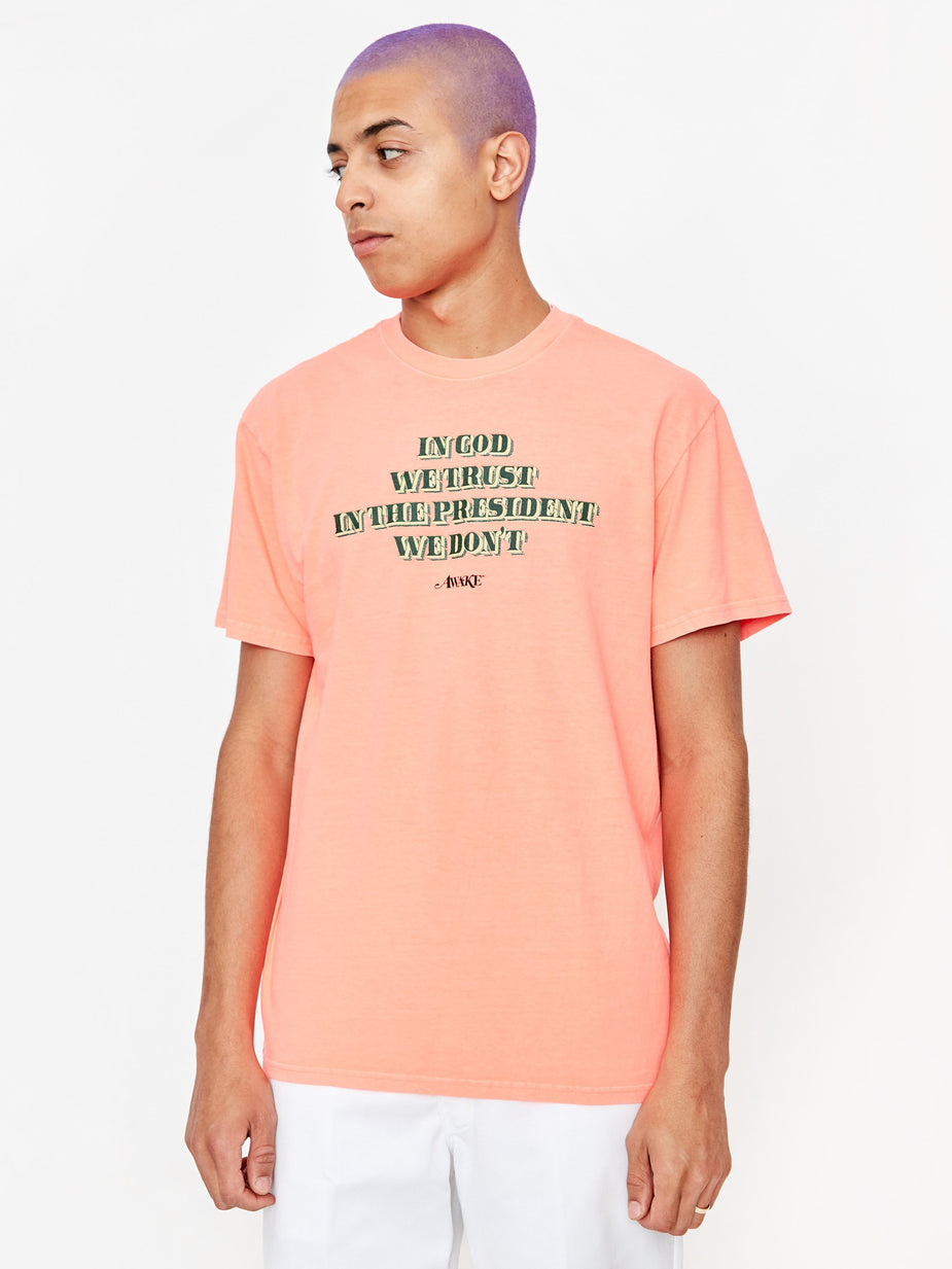 Awake NY Awake NY President Graphic Shortsleeve T-Shirt - Coral - Other