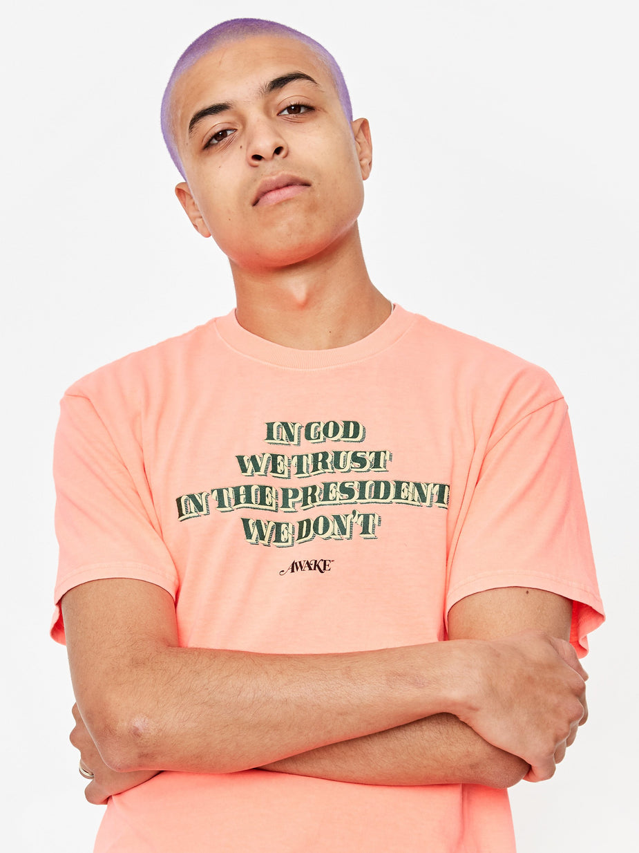 Awake NY Awake NY President Graphic Shortsleeve T-Shirt - Coral - Other