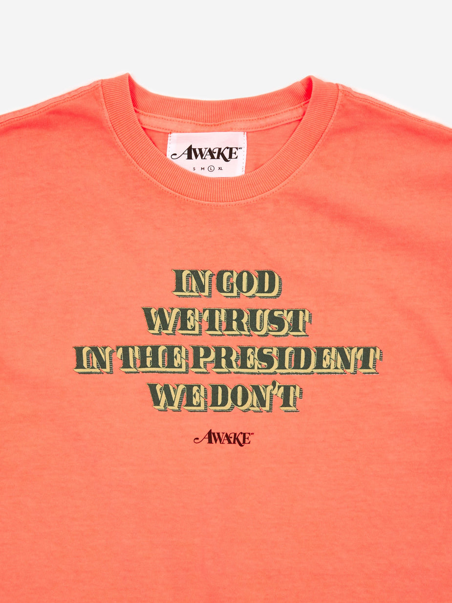 Awake NY Awake NY President Graphic Shortsleeve T-Shirt - Coral - Other